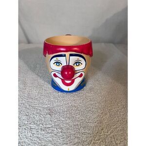 Vintage Circus Clown Red Hair Mug Ringling Bros Plastic